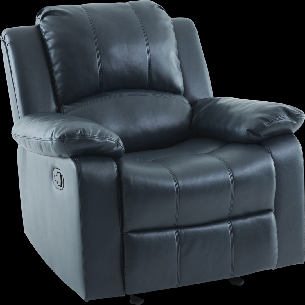 Annaika Dark Blue Glider Recliner - Thumbnail - Image 1