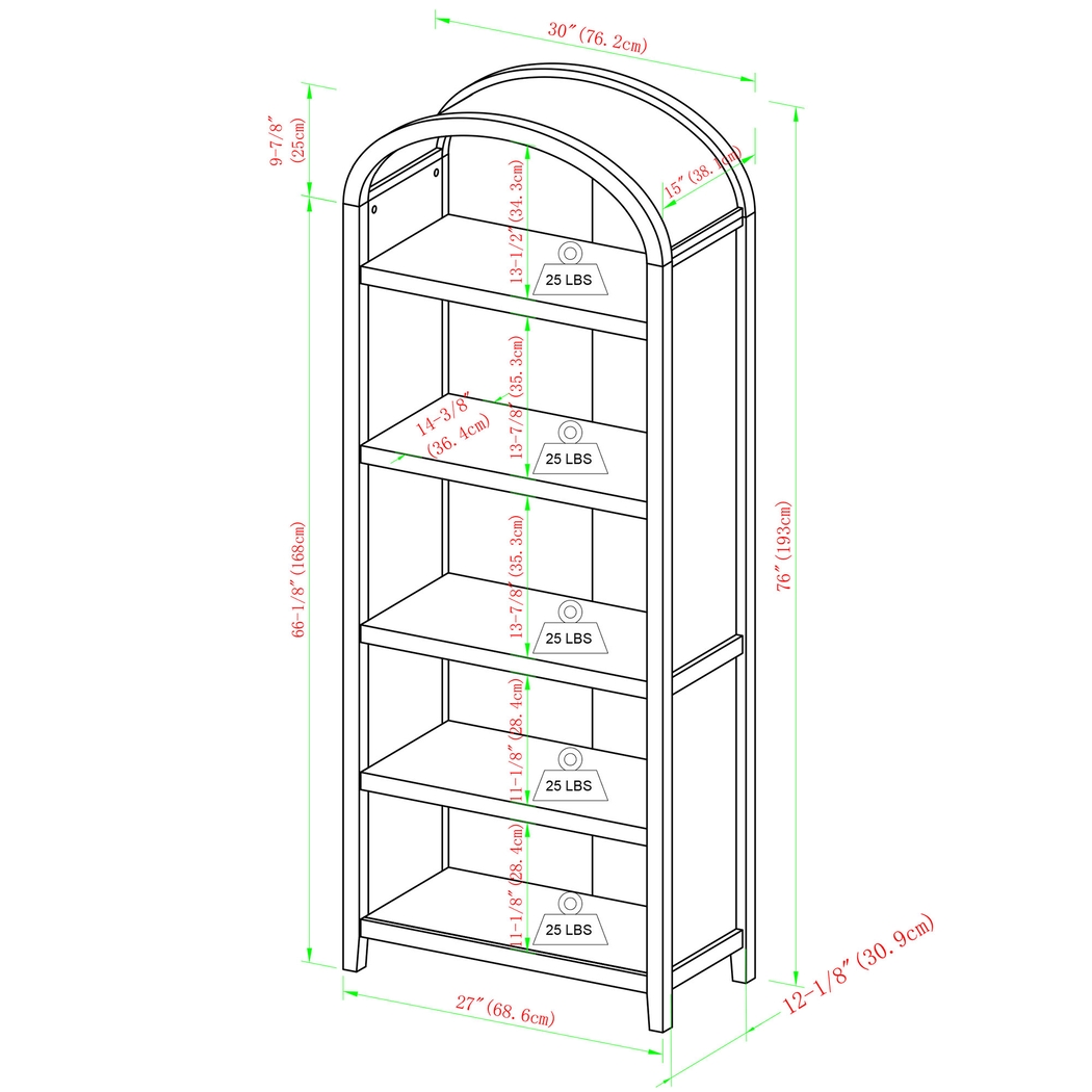 Annbick I Oak Bookcase - Thumbnail - Image 6
