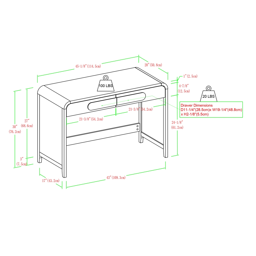 Annbick Oak Desk - Thumbnail - Image 6