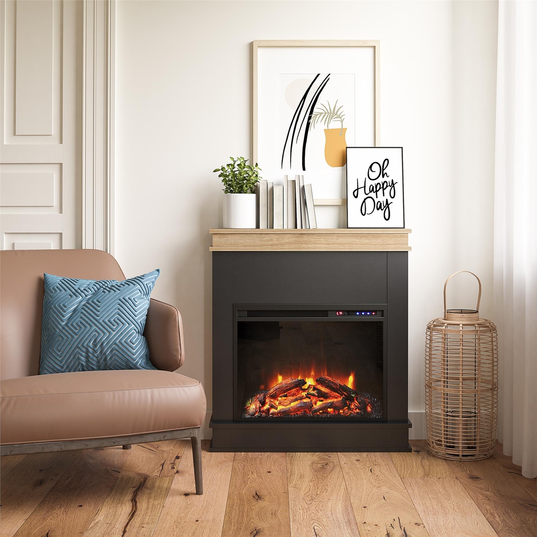 Annegret Black 29 in. Console with Electric Fireplace - Thumbnail - Image 2