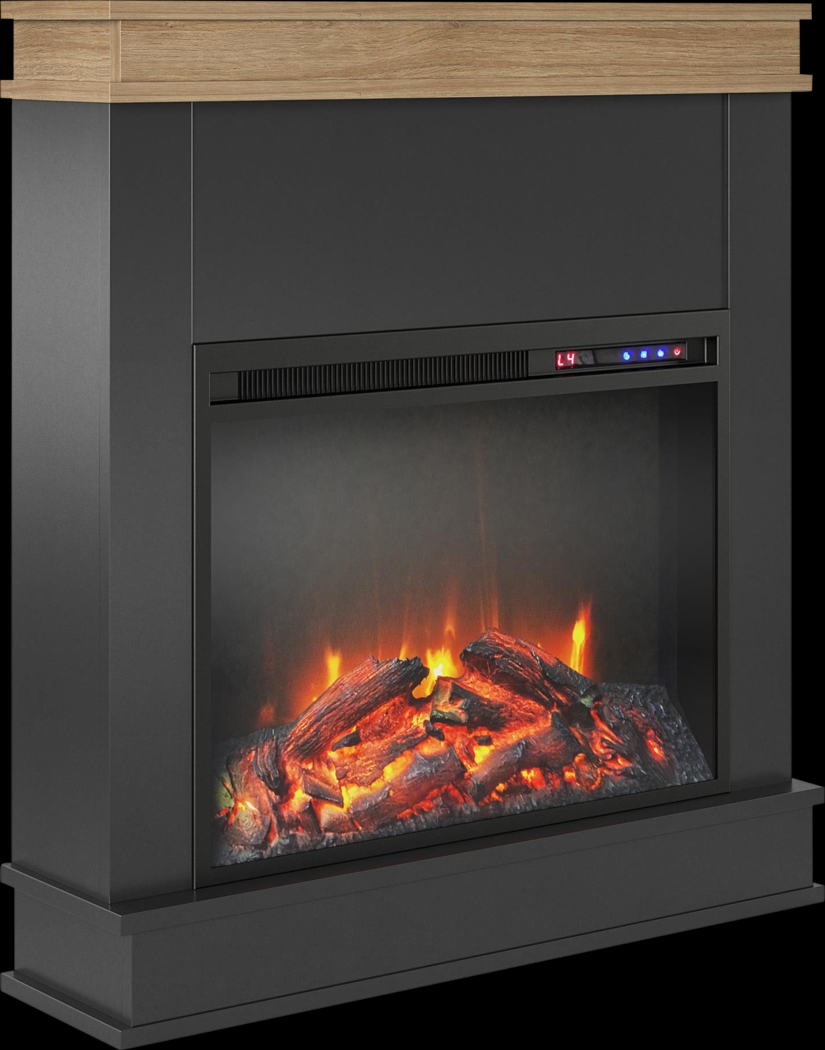 Annegret Black 29 in. Console with Electric Fireplace - Thumbnail - Image 1