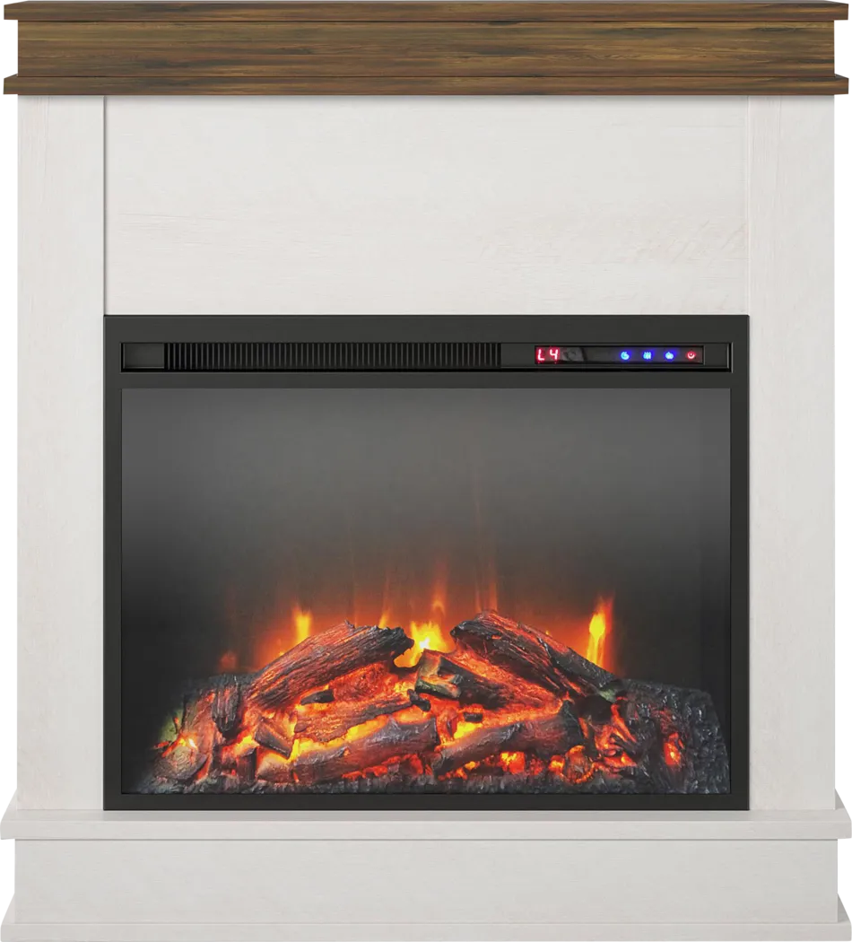 Annegret Ivory 29 in. Console with Electric Fireplace - Thumbnail - Image 3