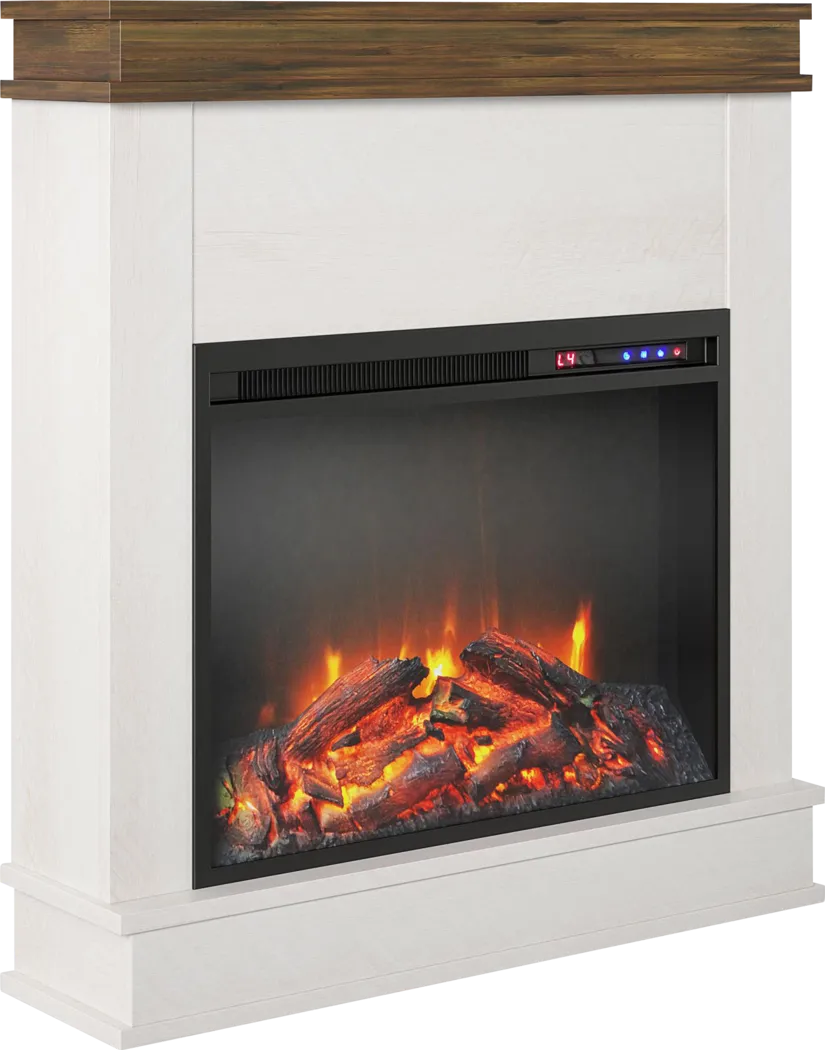 Annegret Ivory 29 in. Console with Electric Fireplace - Thumbnail - Image 1