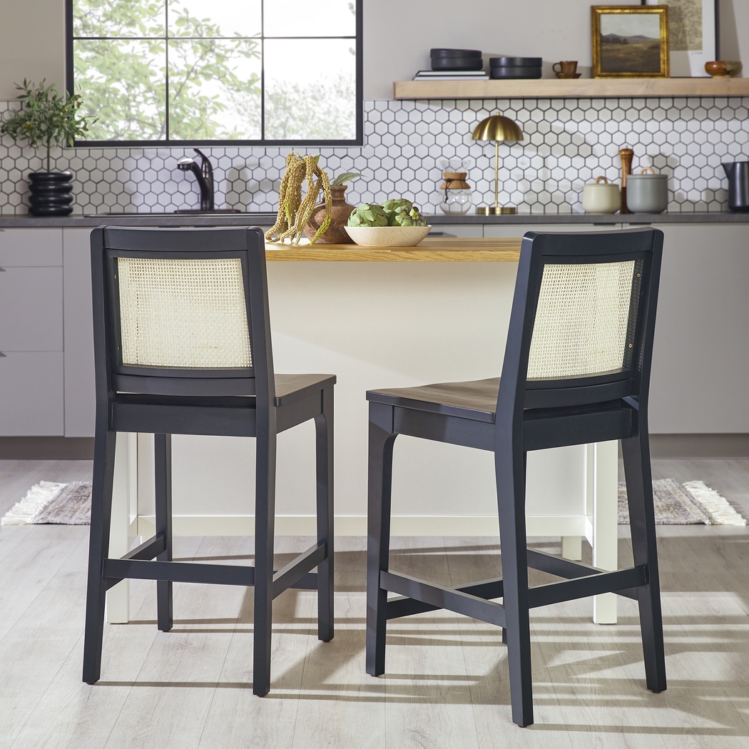 Annerly Black Counter Height Stool, Set of 2 - Thumbnail - Image 3