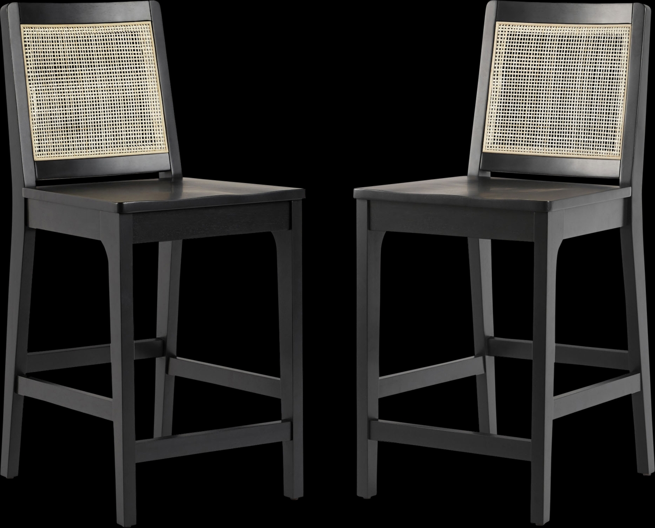 Annerly Black Counter Height Stool, Set of 2 - Thumbnail - Image 1