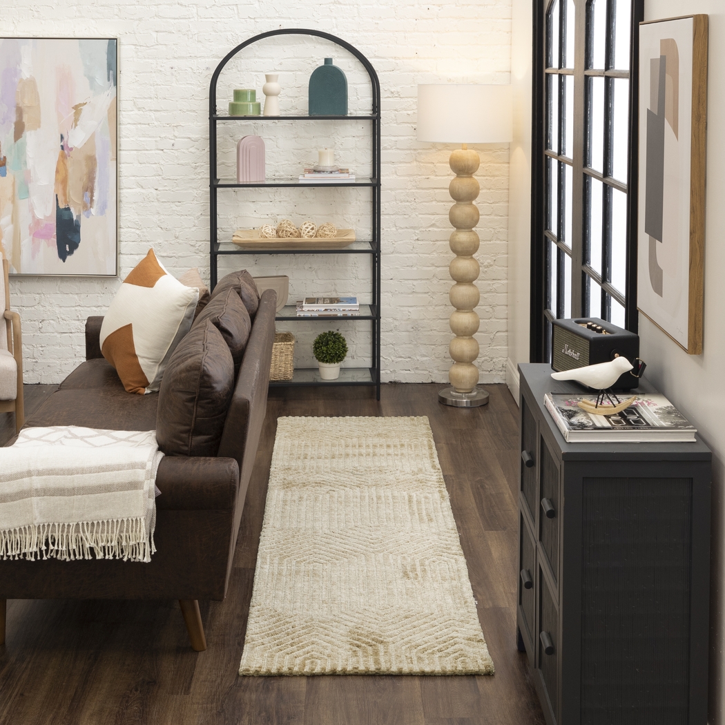 Annesway Khaki 2'4 x 7'10 Runner Rug - Thumbnail - Image 3