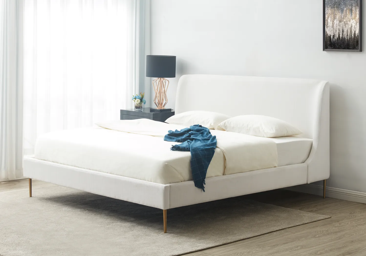 Annifer White King Bed - Image 2