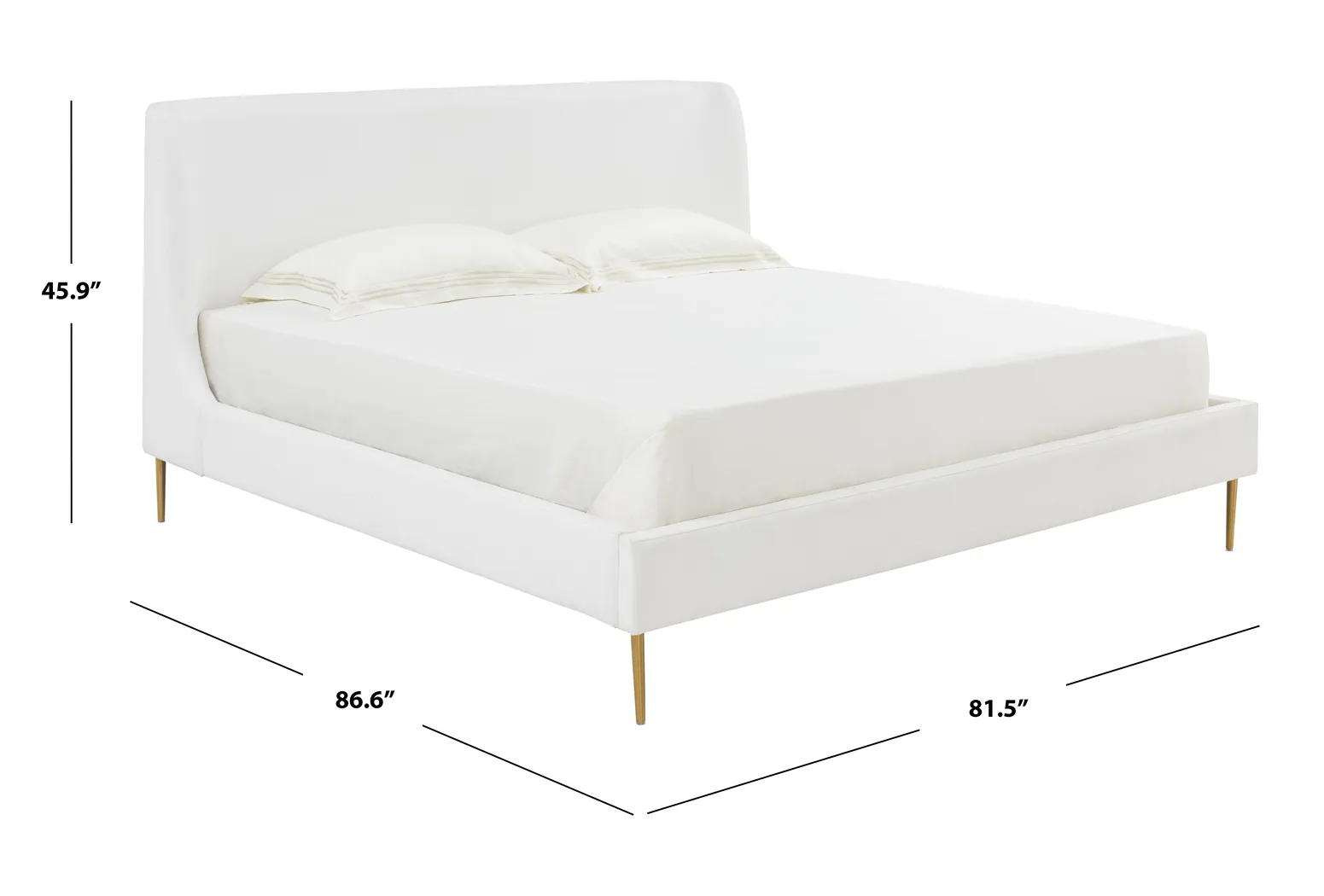 Annifer White King Bed - Image 3