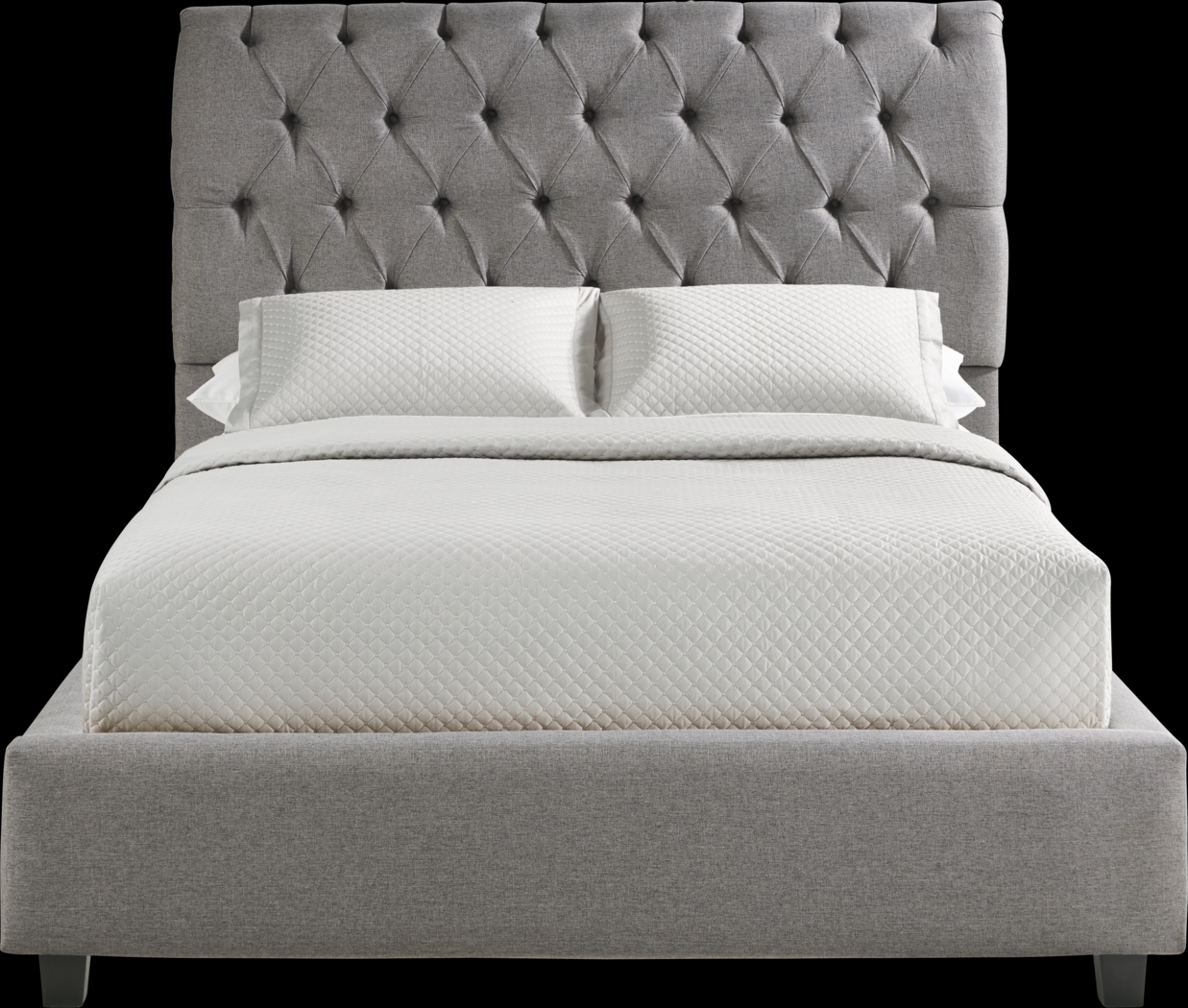 Annison Hills Gray 3 Pc Queen Upholstered Bed - Thumbnail - Image 2