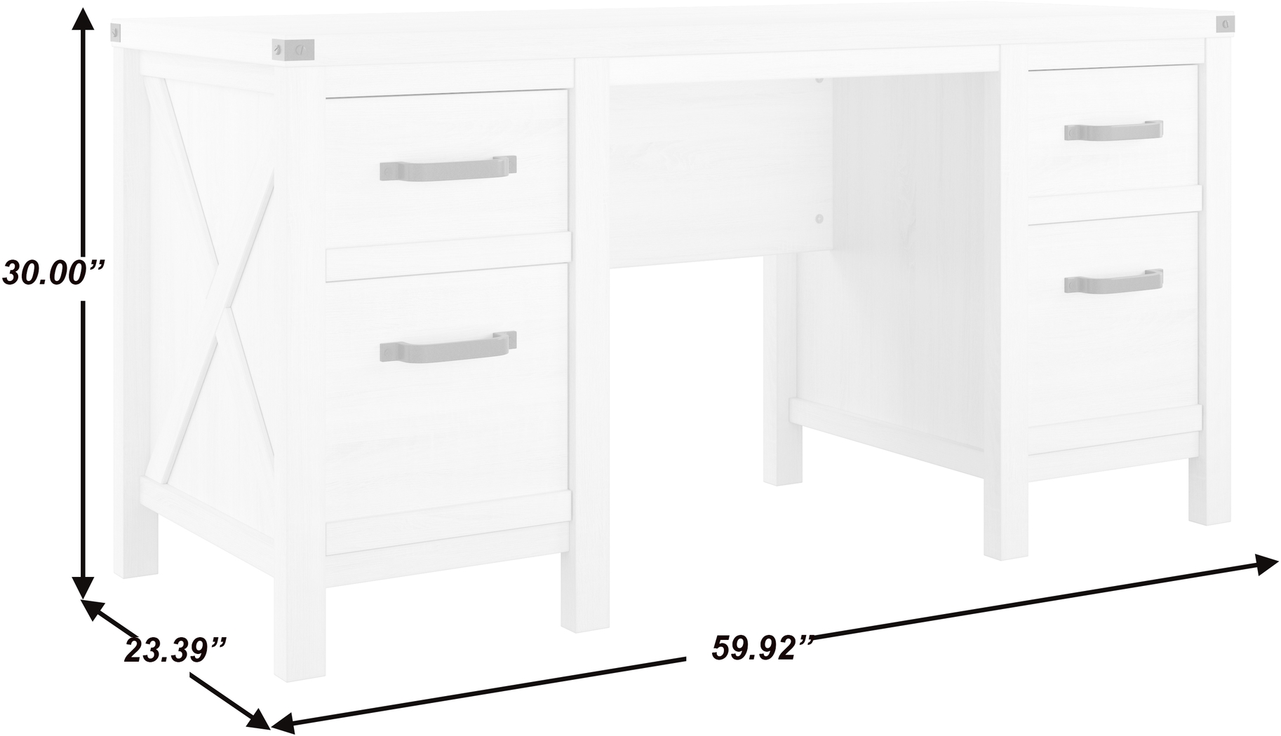 Annistown White Desk - Thumbnail - Image 9