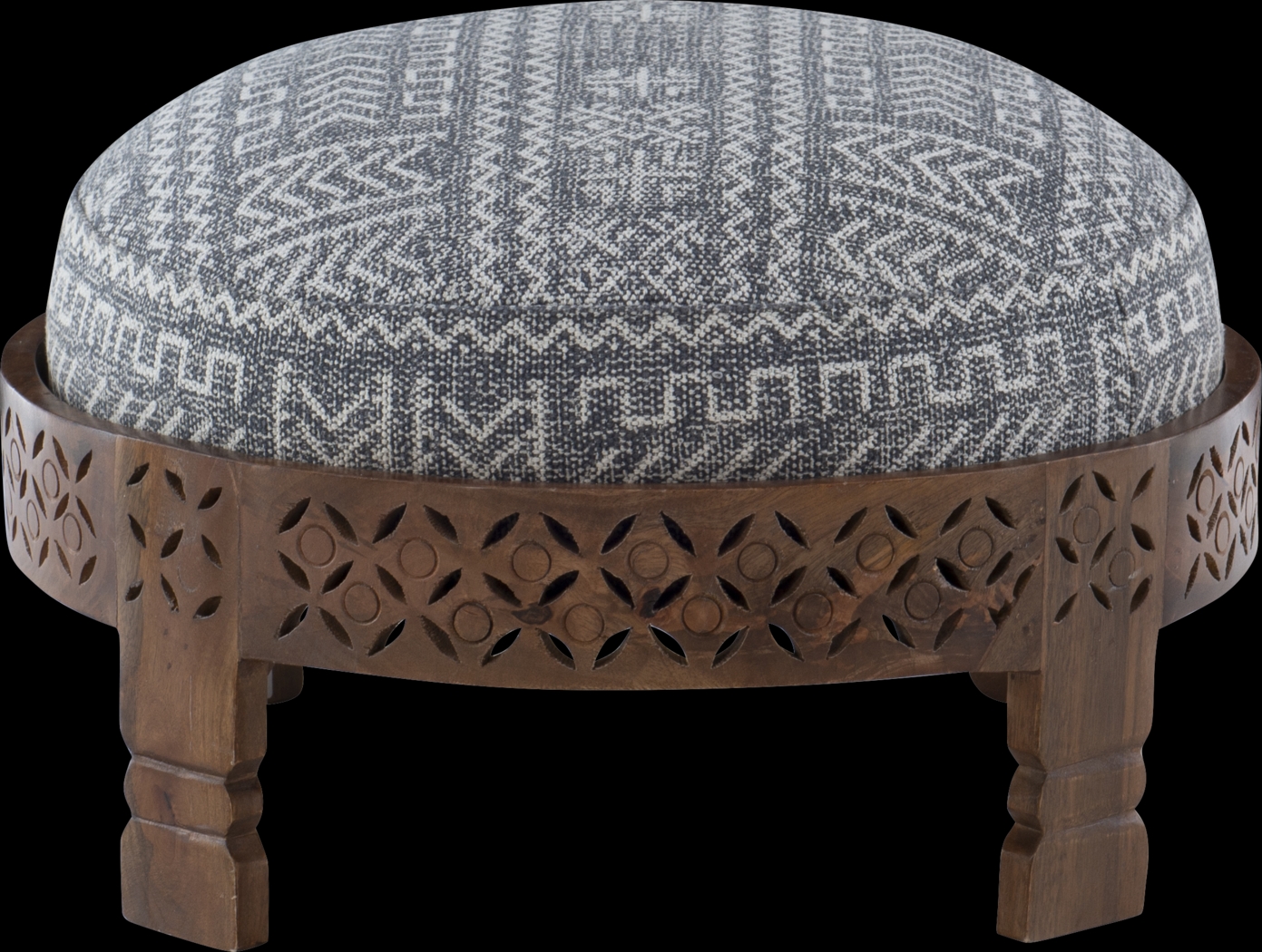 Anoki Gray Ottoman - Thumbnail - Image 2