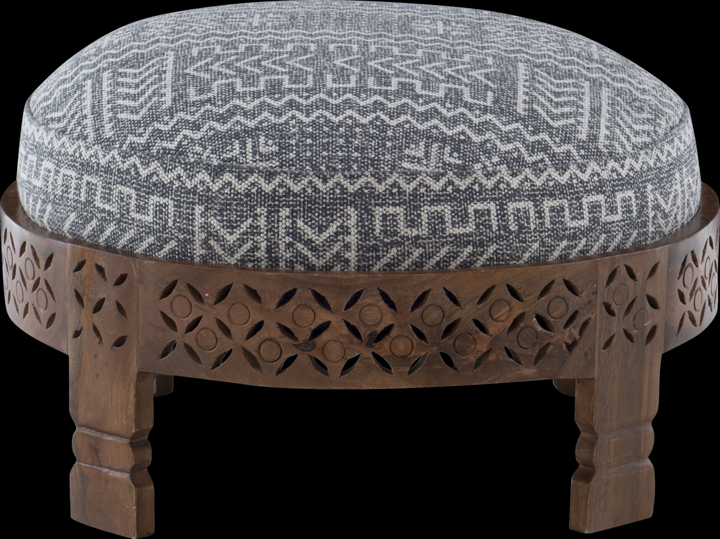 Anoki Gray Ottoman - Thumbnail - Image 3
