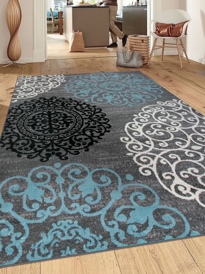 Anorlan Gray 5'3 x 7'3 Rug - Thumbnail - Image 2