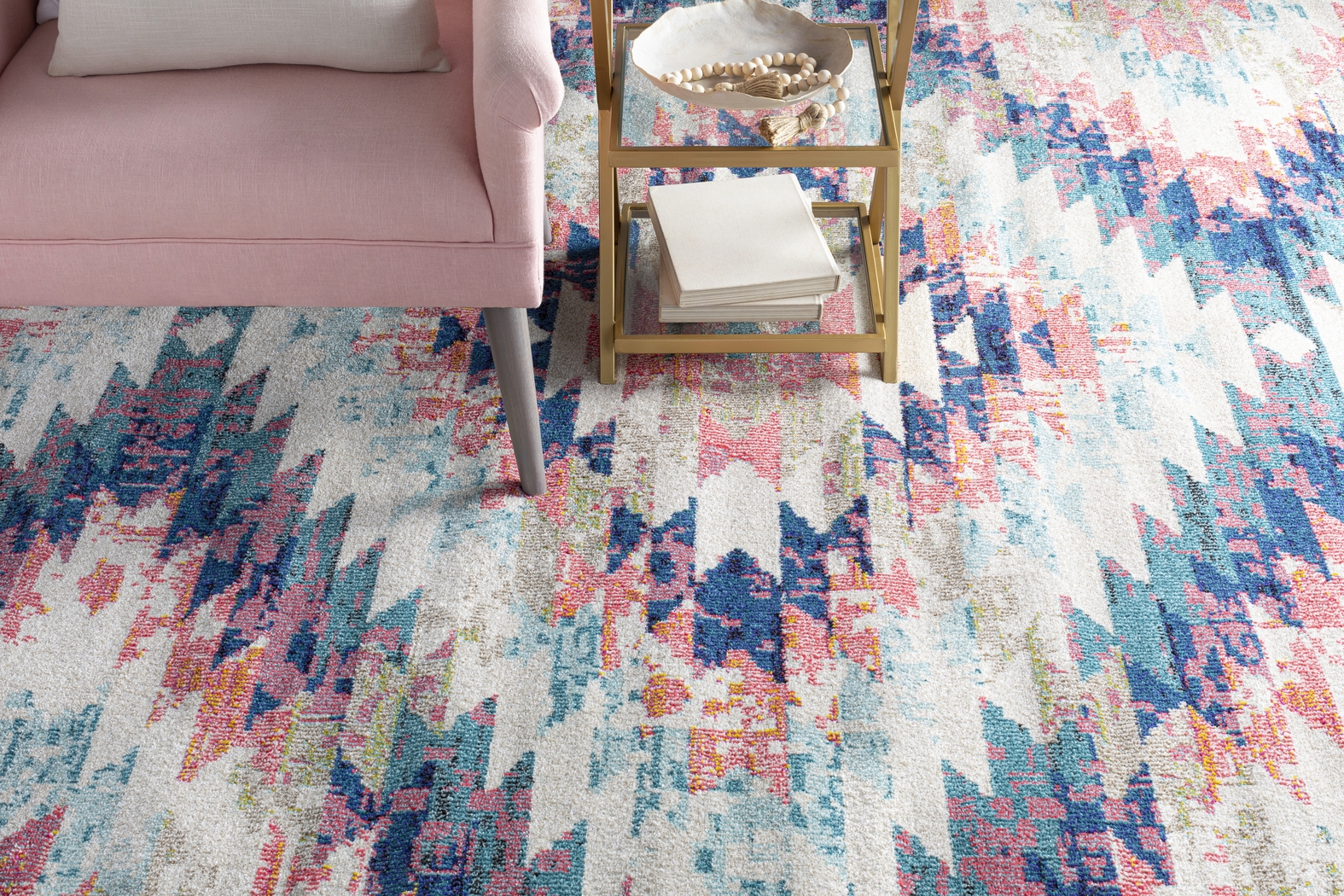 Anoura II Blue 6'7 Square Rug - Thumbnail - Image 2