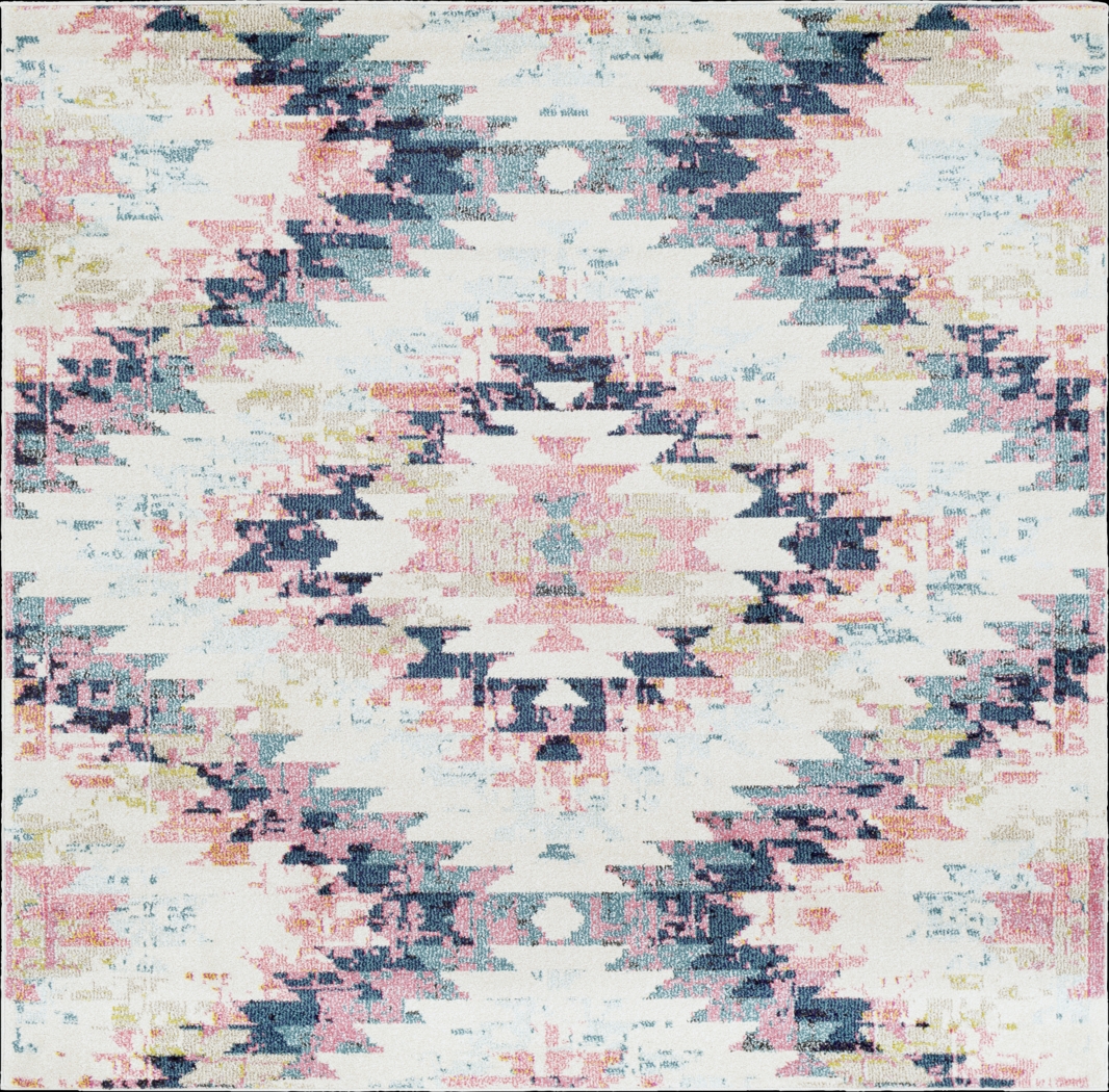 Anoura II Blue 6'7 Square Rug - Thumbnail - Image 1