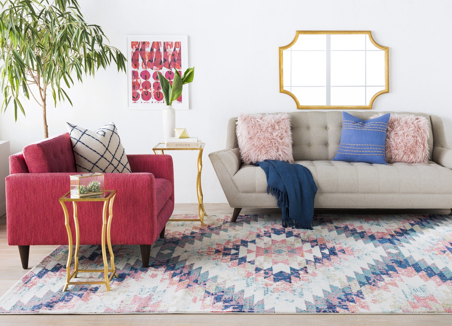 Anoura II Blue 6'7 x 9' Rug - Thumbnail - Image 2