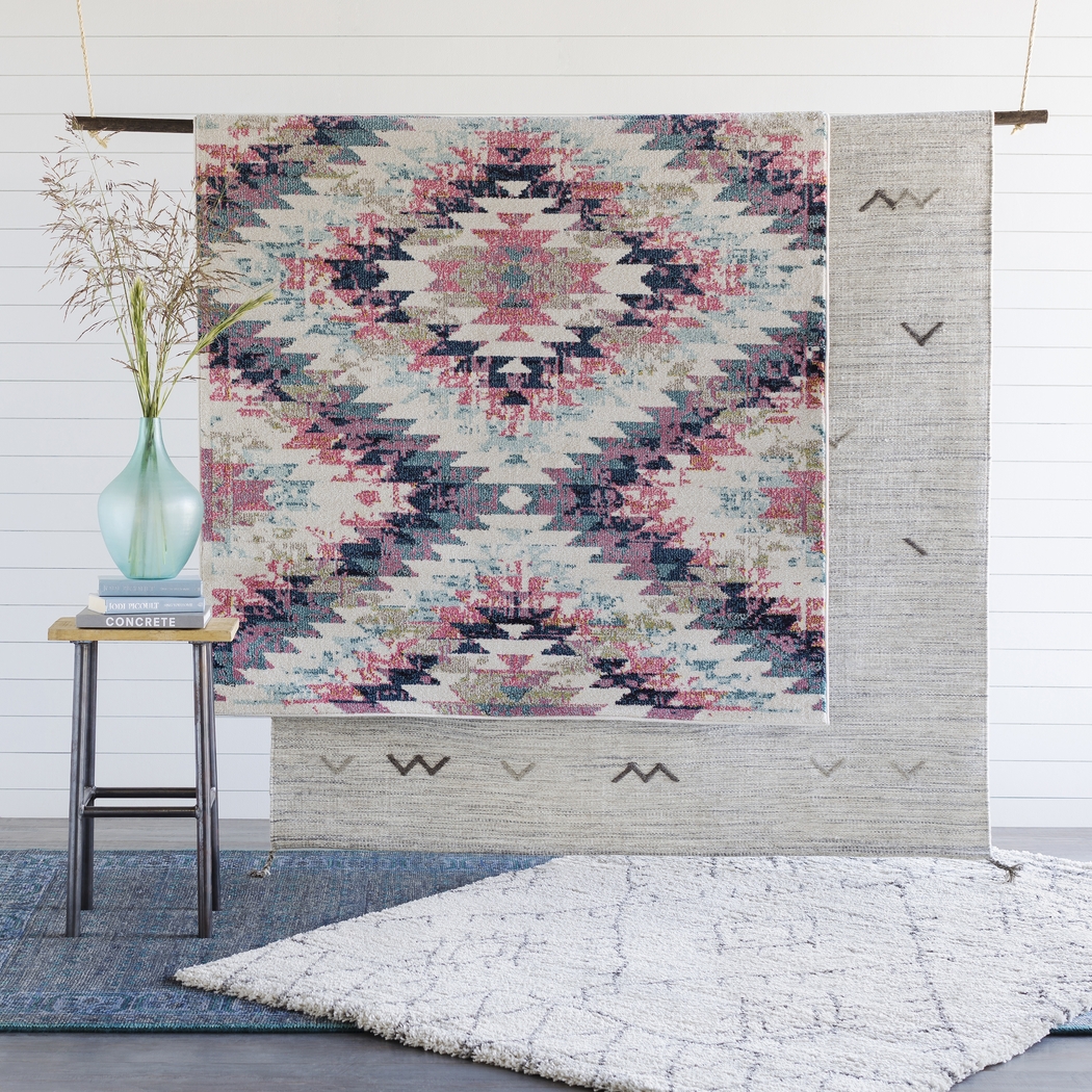 Anoura II Blue 6'7 x 9' Rug - Thumbnail - Image 4