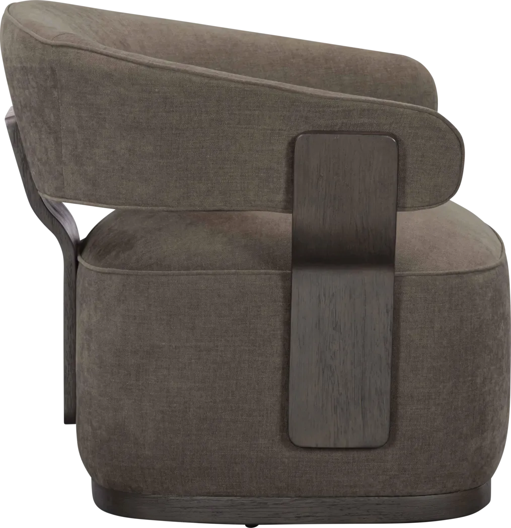 Ansay Brown Swivel Accent Chair - Thumbnail - Image 4