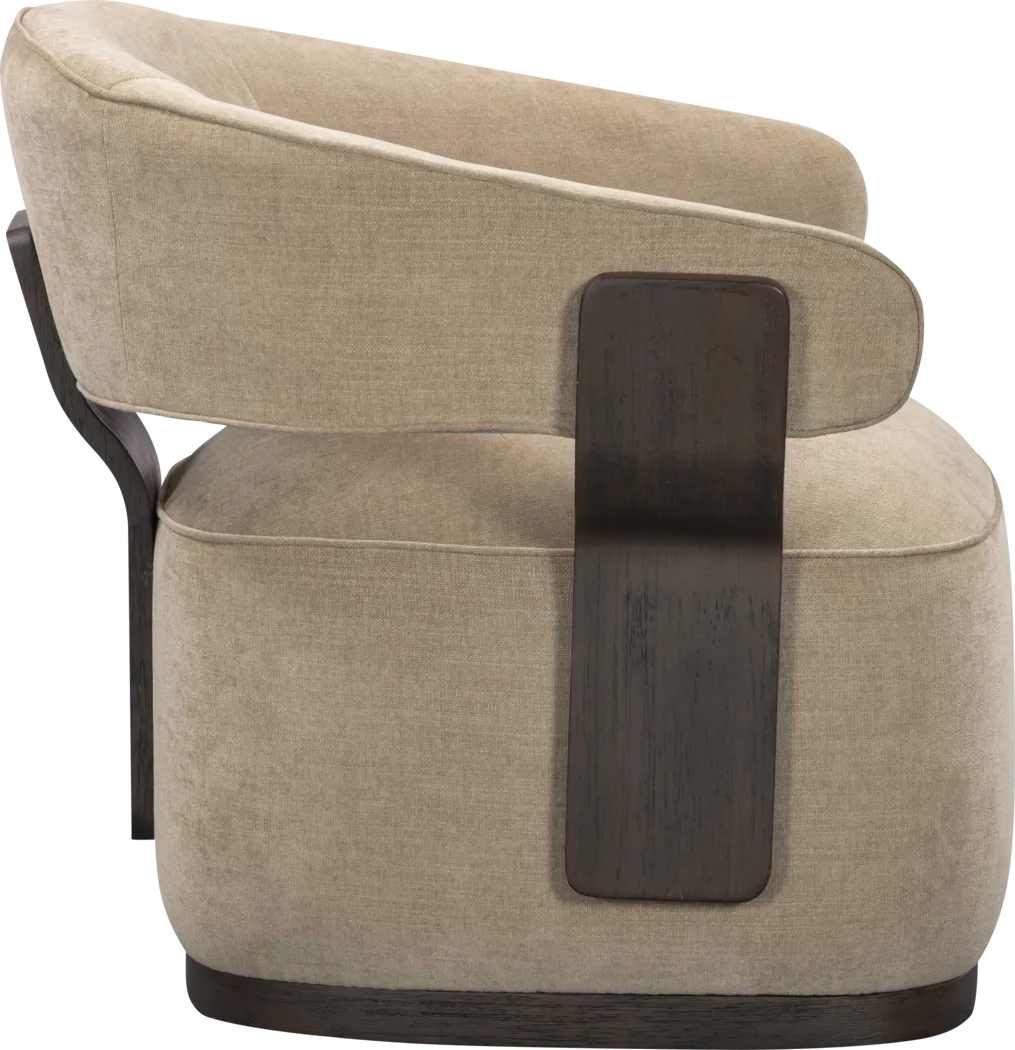 Ansay Linen Swivel Accent Chair - Thumbnail - Image 4