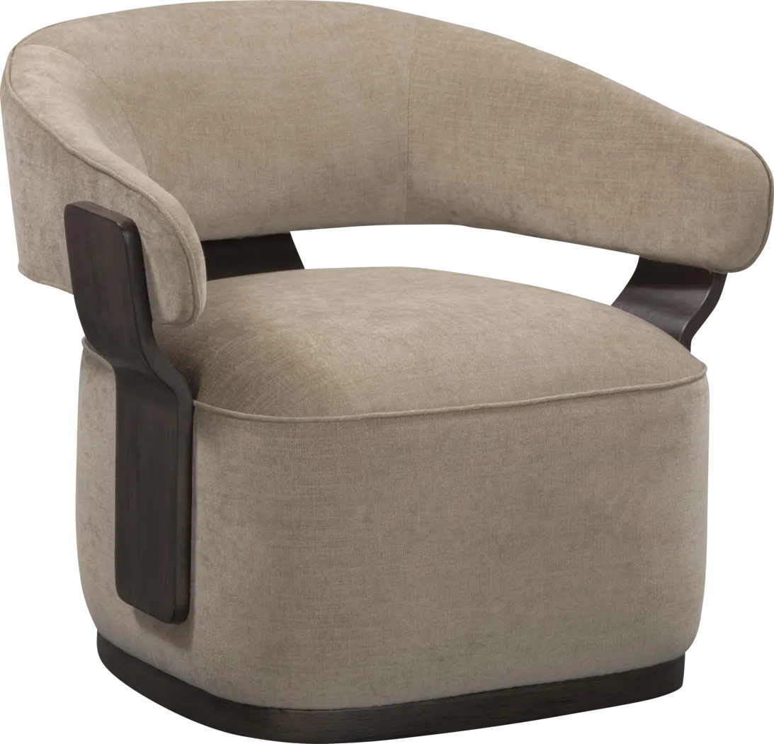 Ansay Linen Swivel Accent Chair - Thumbnail - Image 1
