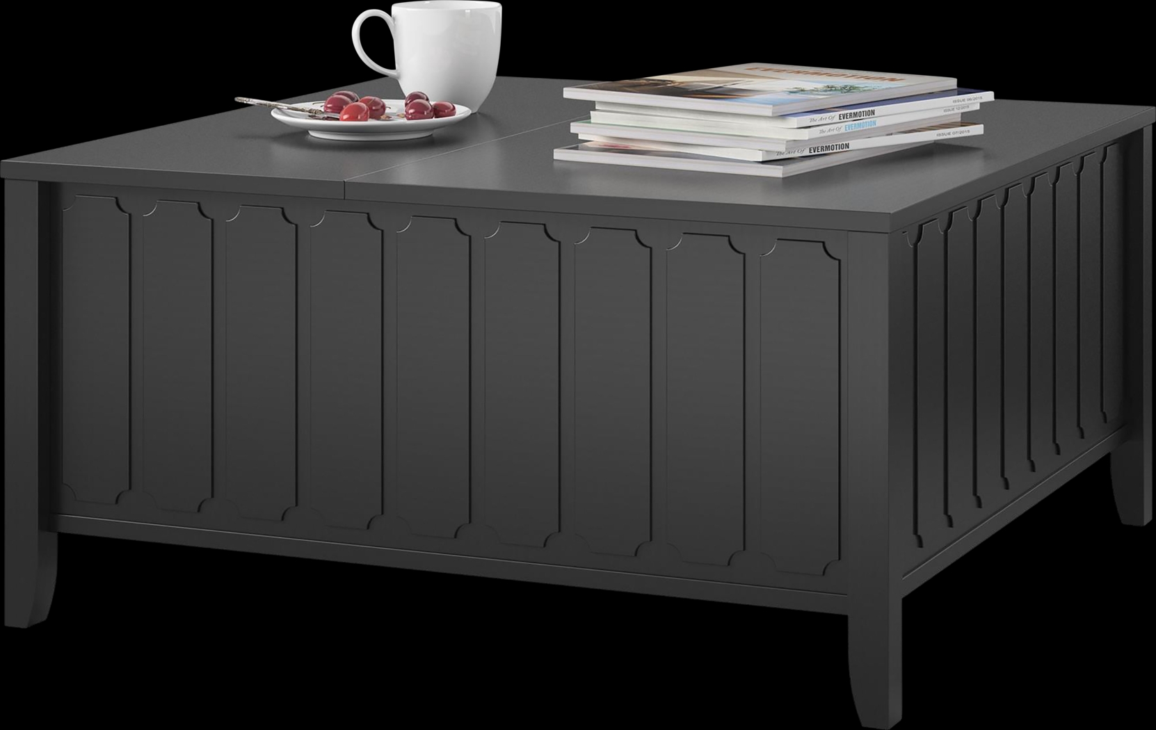 Anselma Black Lift-Top Cocktail Table - Thumbnail - Image 5
