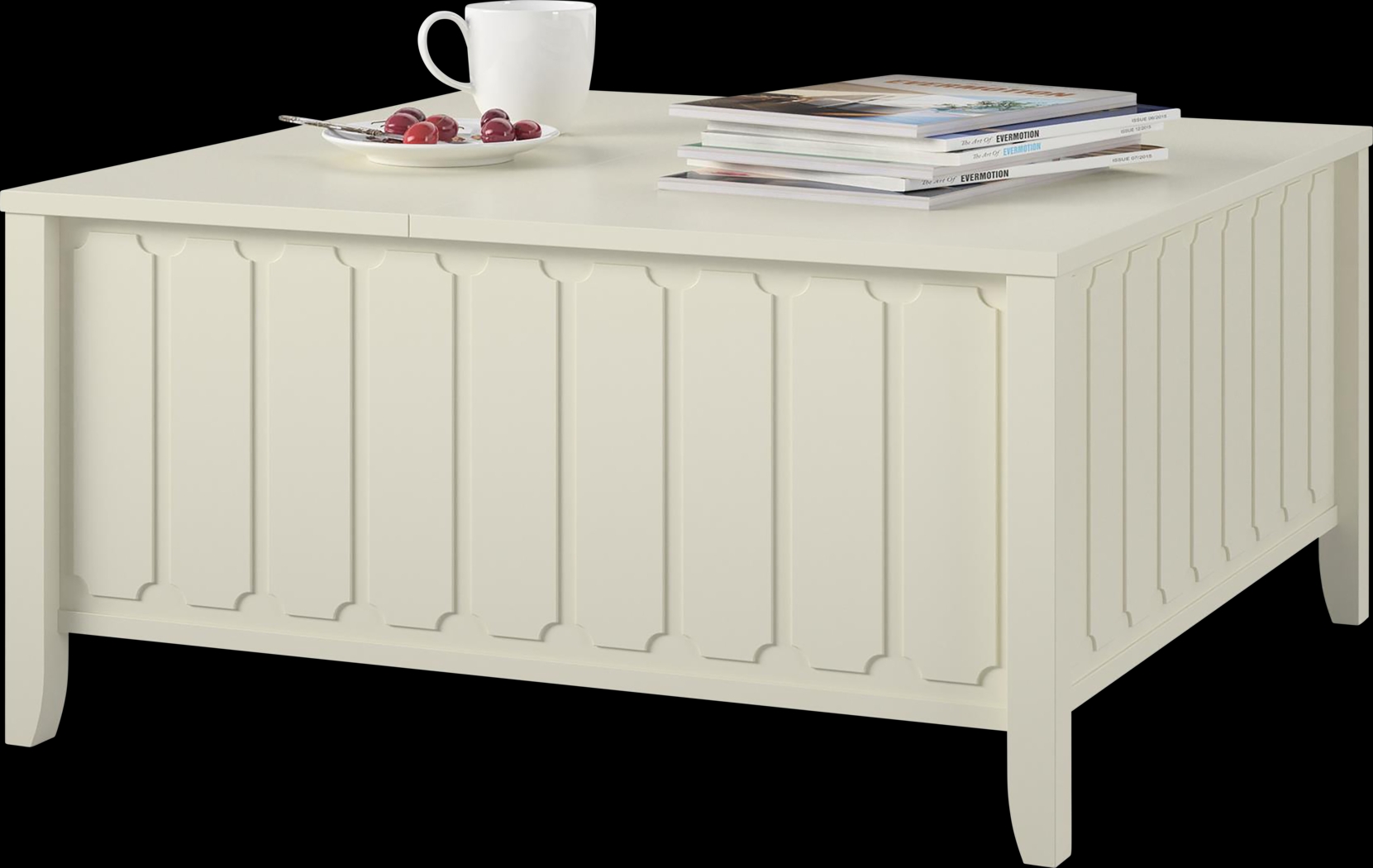 Anselma White Lift-Top Cocktail Table - Thumbnail - Image 5