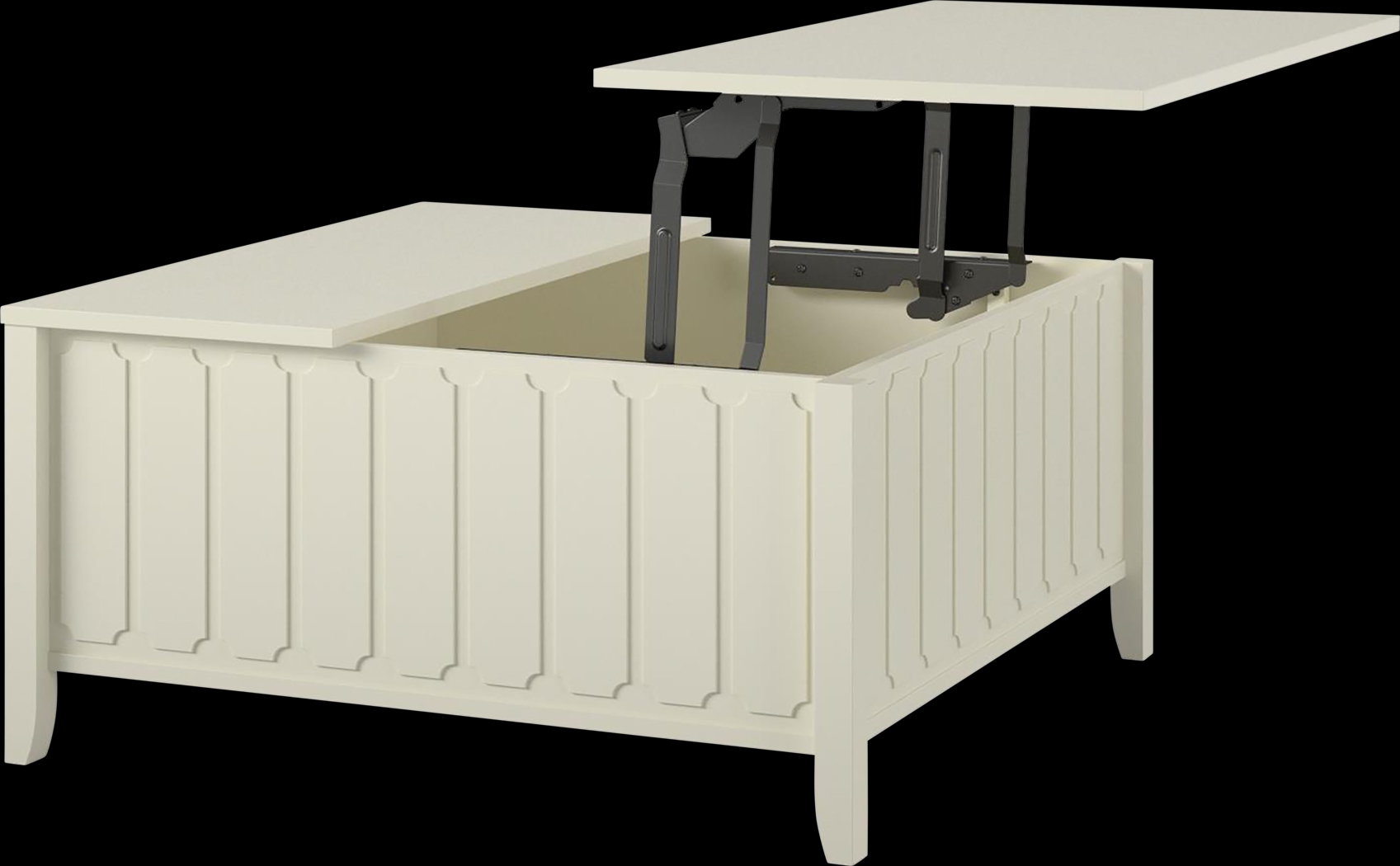 Anselma White Lift-Top Cocktail Table - Thumbnail - Image 6