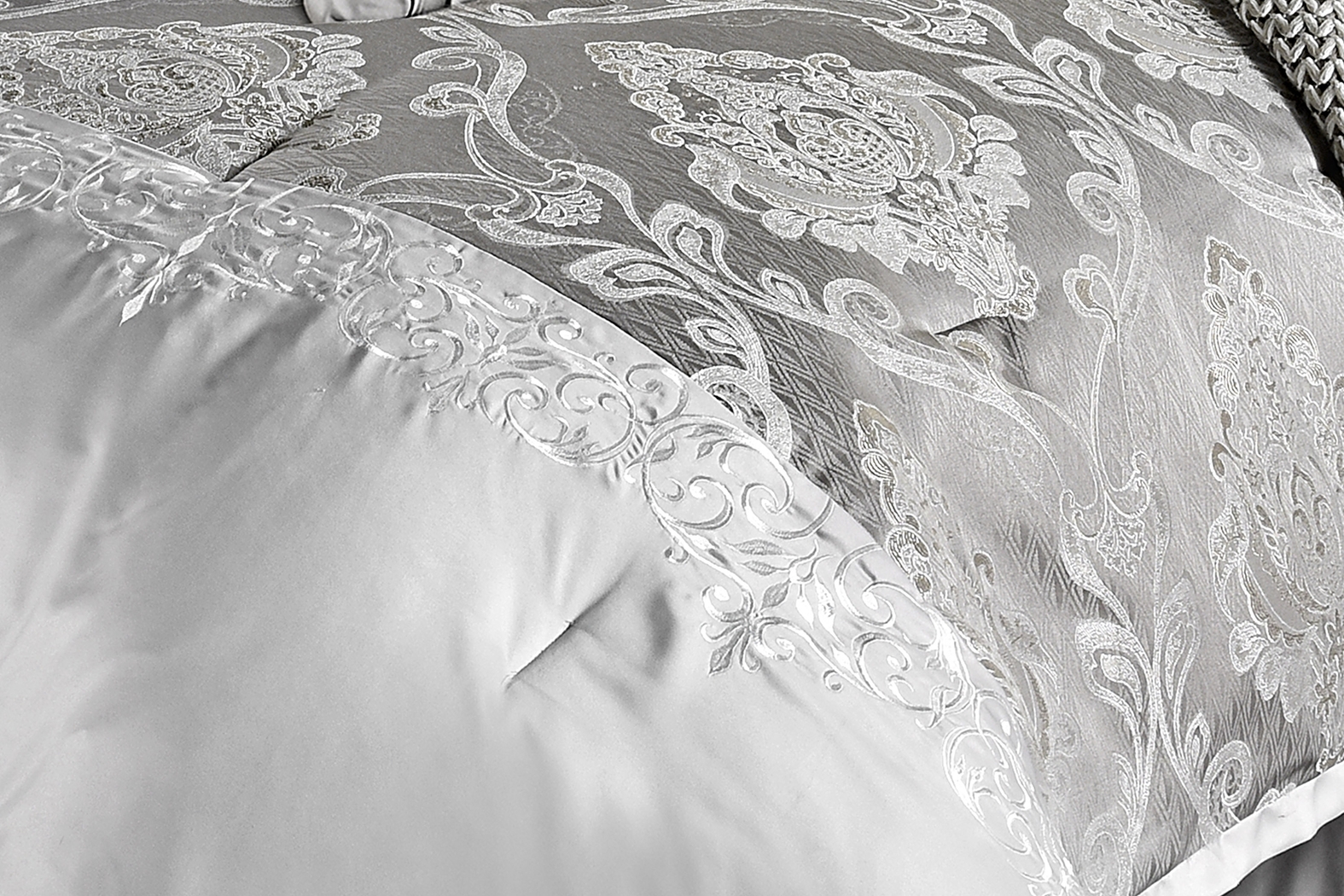 Anseor Gray 12 Pc Queen Comforter Set - Thumbnail - Image 2