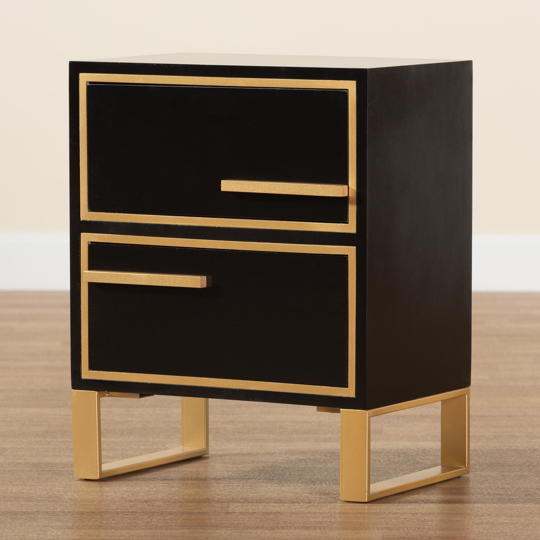 Anston Black Nightstand - Thumbnail - Image 2