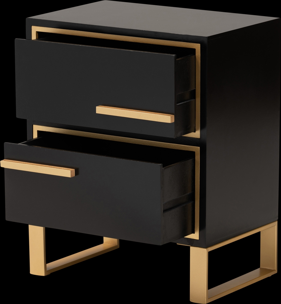 Anston Black Nightstand - Thumbnail - Image 4