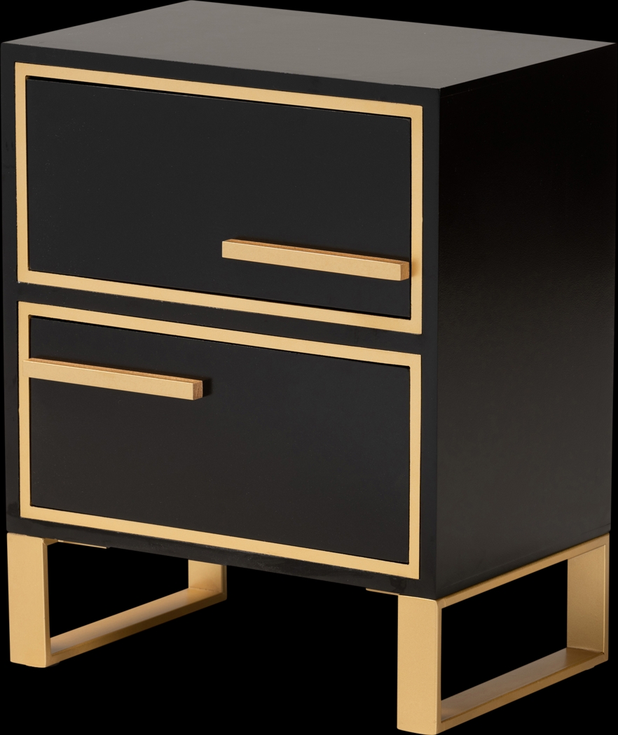 Anston Black Nightstand - Thumbnail - Image 1