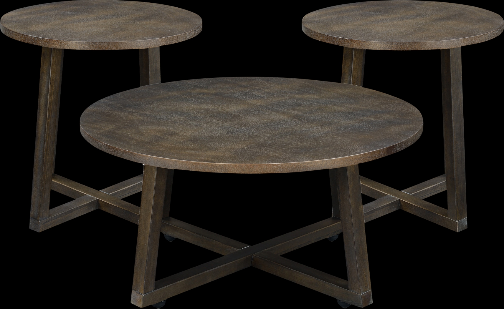 Antarta Walnut 3 Pc Occasional Table Set - Thumbnail - Image 1