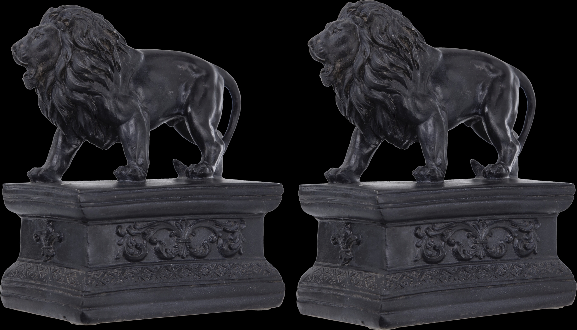 Antarts Black Lion Bookends, Set of 2 - Thumbnail - Image 1