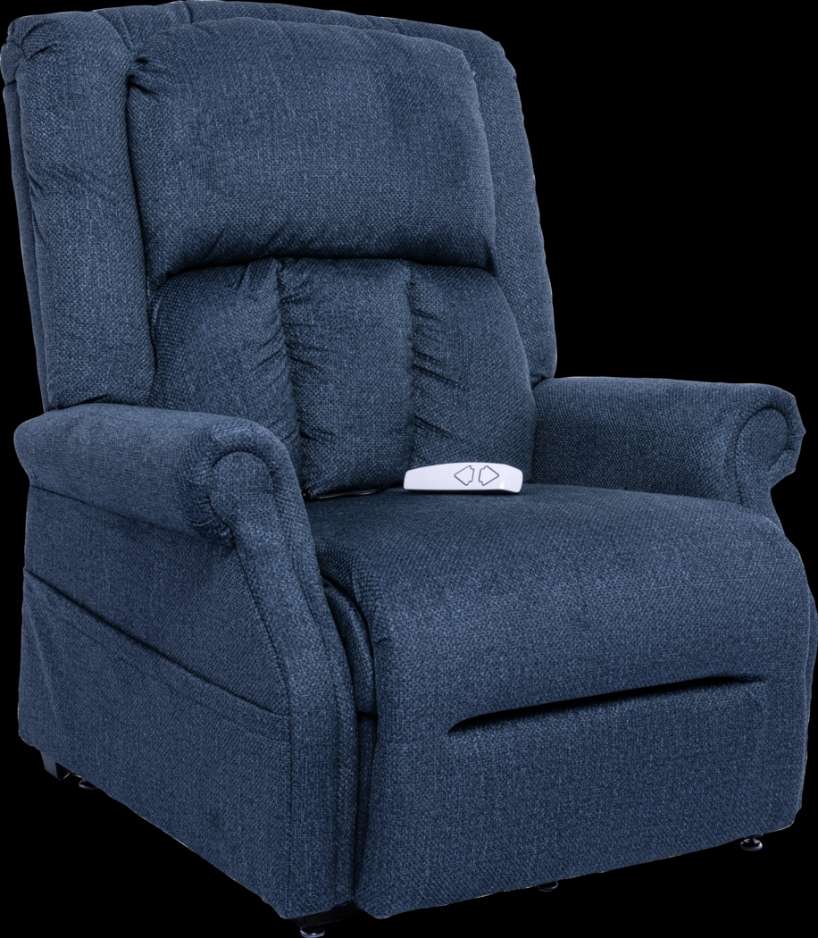 Antenor Blue Power Lift Recliner - Thumbnail - Image 1