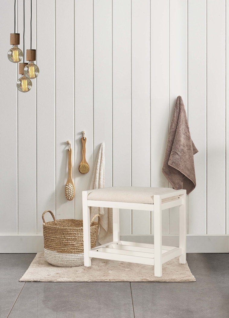 Antero White Vanity Stool - Thumbnail - Image 2