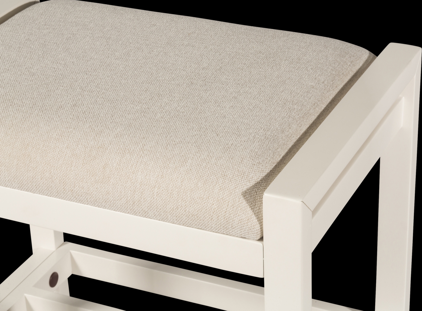 Antero White Vanity Stool - Thumbnail - Image 4