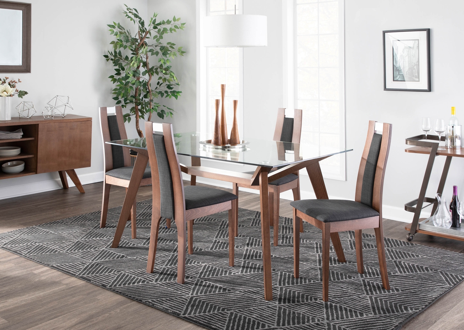 Anthus Charcoal Side Chair, Set of 2 - Thumbnail - Image 9