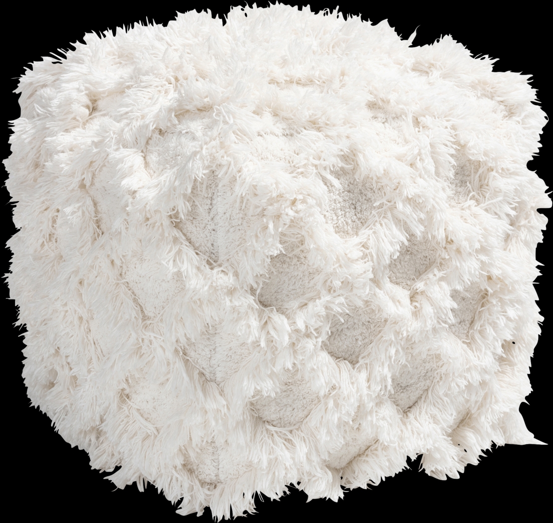 Antigo Ivory Pouf - Thumbnail - Image 1