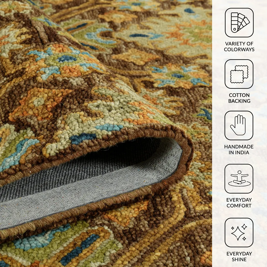 Antike Brown 8' x 10' Rug - Thumbnail - Image 7