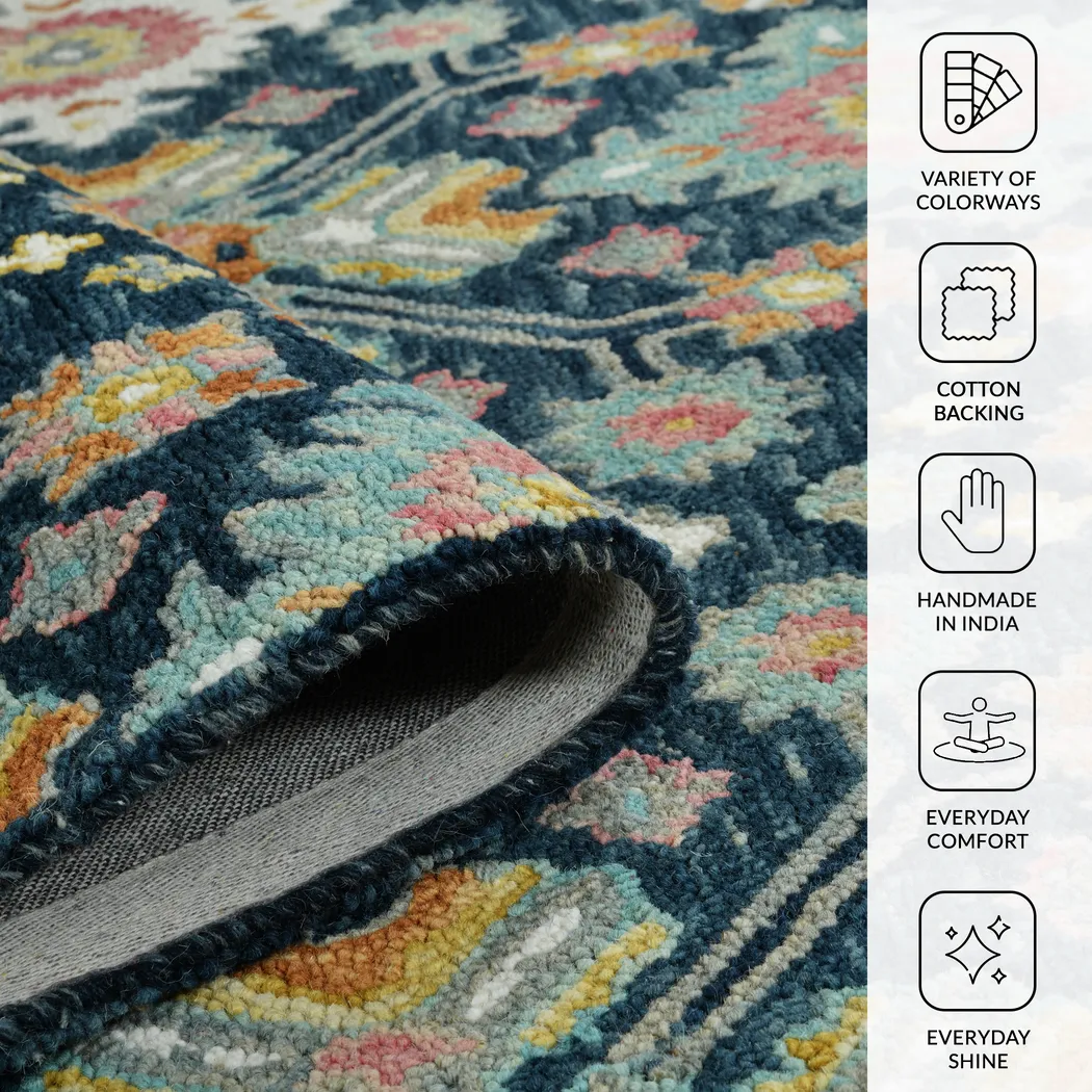 Antike Navy 8' x 10' Rug - Thumbnail - Image 9