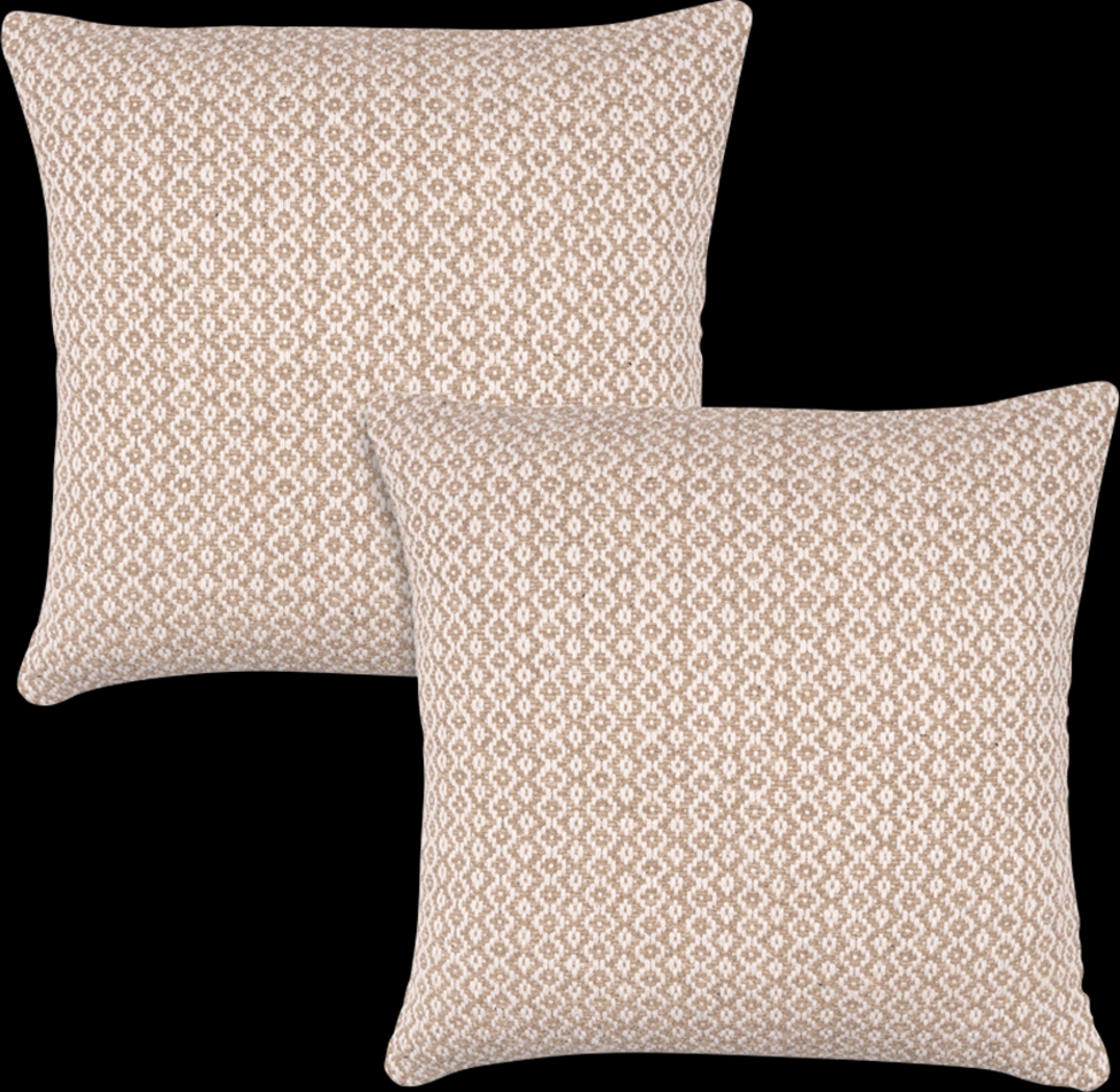 Antimo Beige Accent Pillow Set of 2 - Thumbnail - Image 1