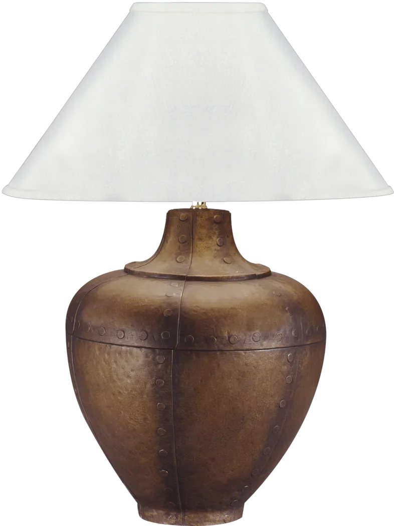 Antiqued Copper Hammered Urn Lamp - Thumbnail - Image 1