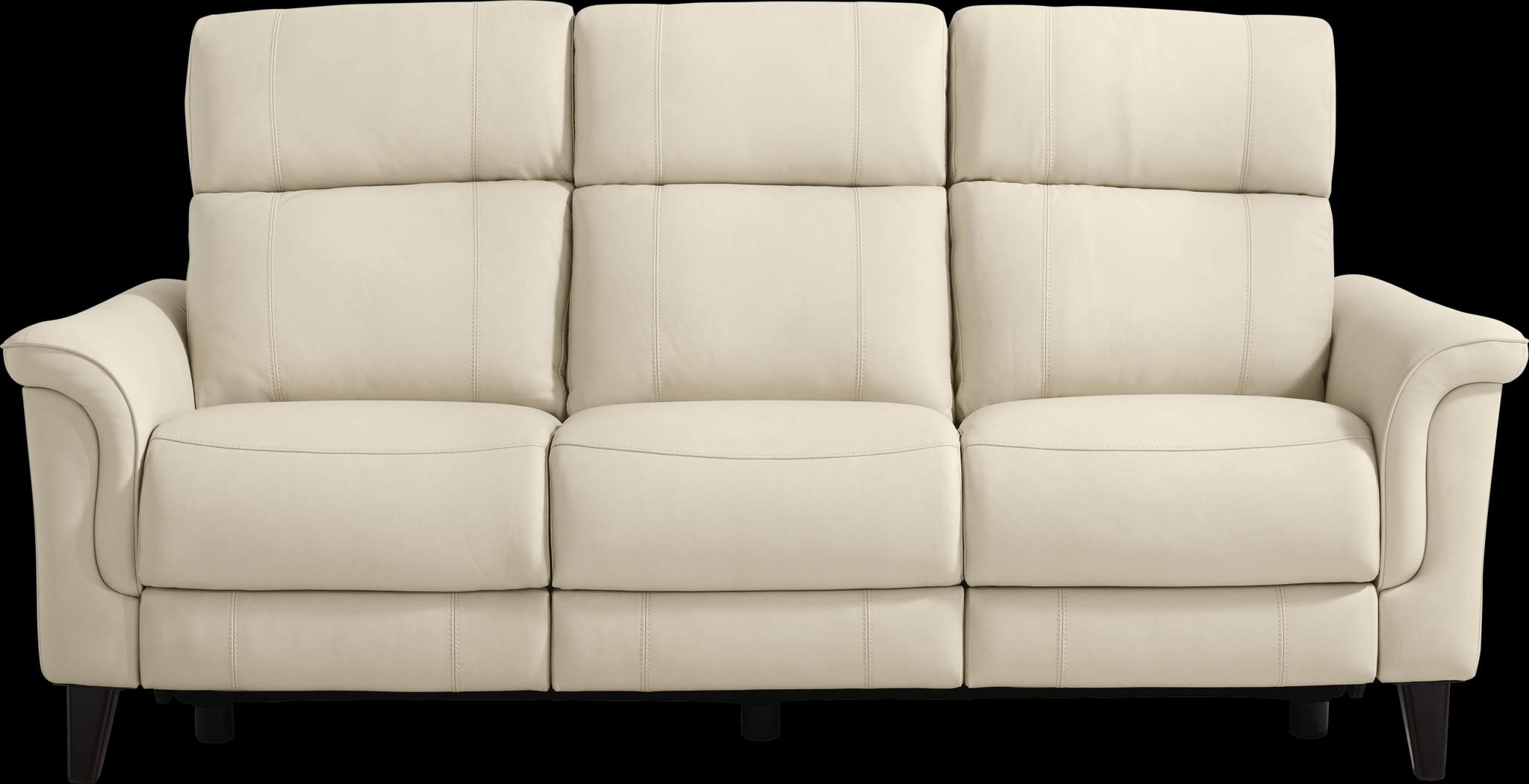 Antonella Beige Leather Dual Power Reclining Sofa - Thumbnail - Image 3