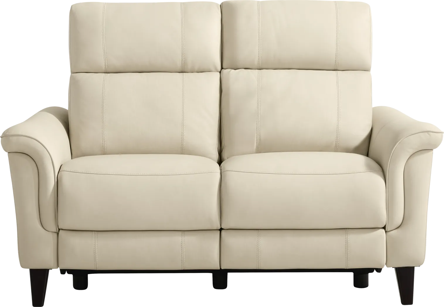 beige stationary loveseat