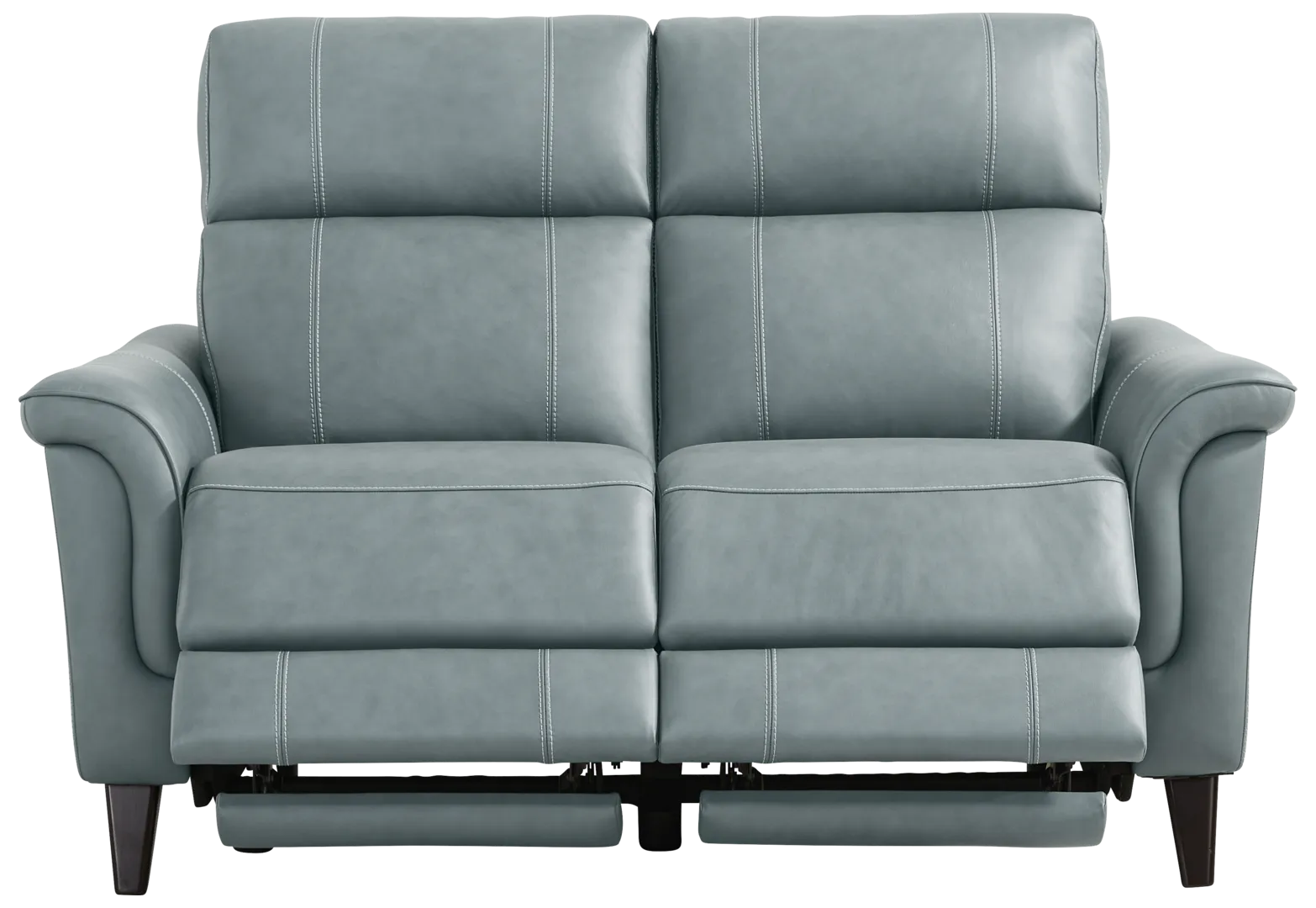 blue dual power reclining loveseat