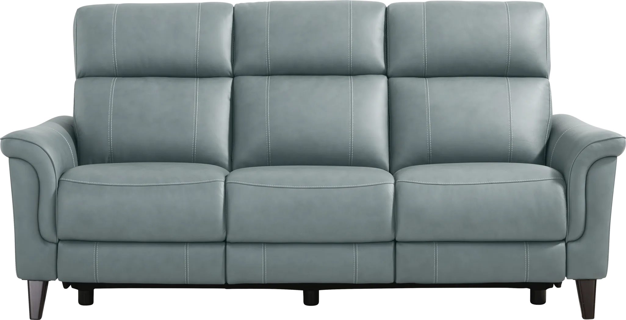 Antonella Blue Leather 3 Pc Dual Power Reclining Living Room - Thumbnail - Image 3