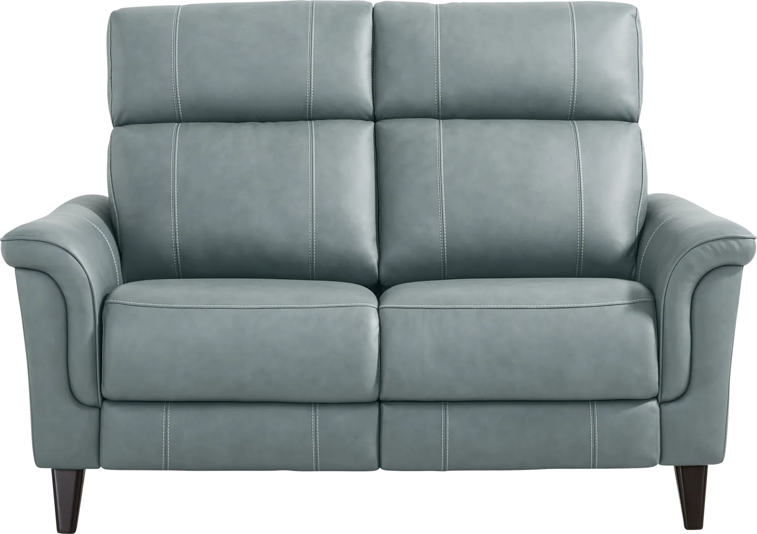 blue stationary loveseat