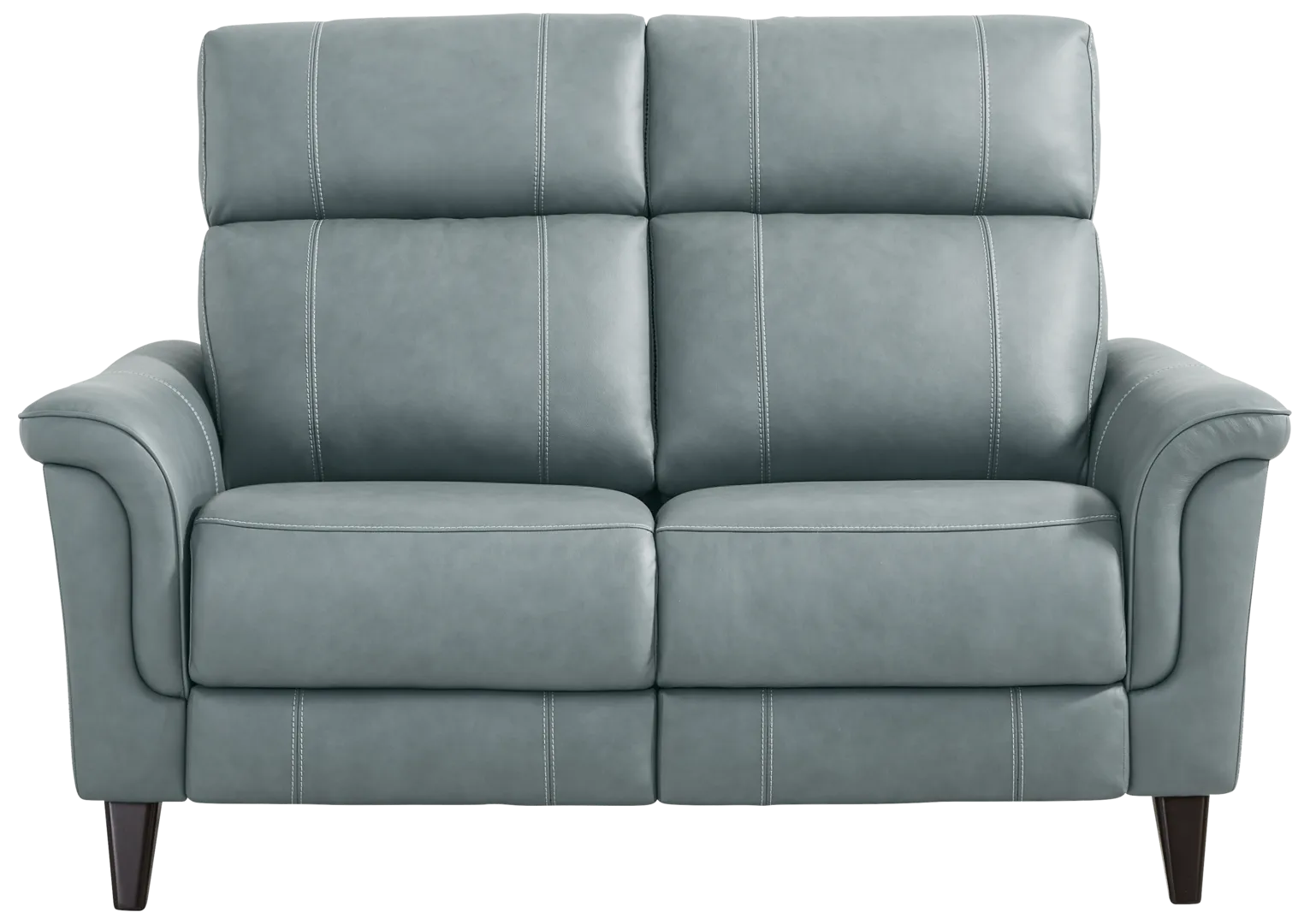 blue stationary loveseat