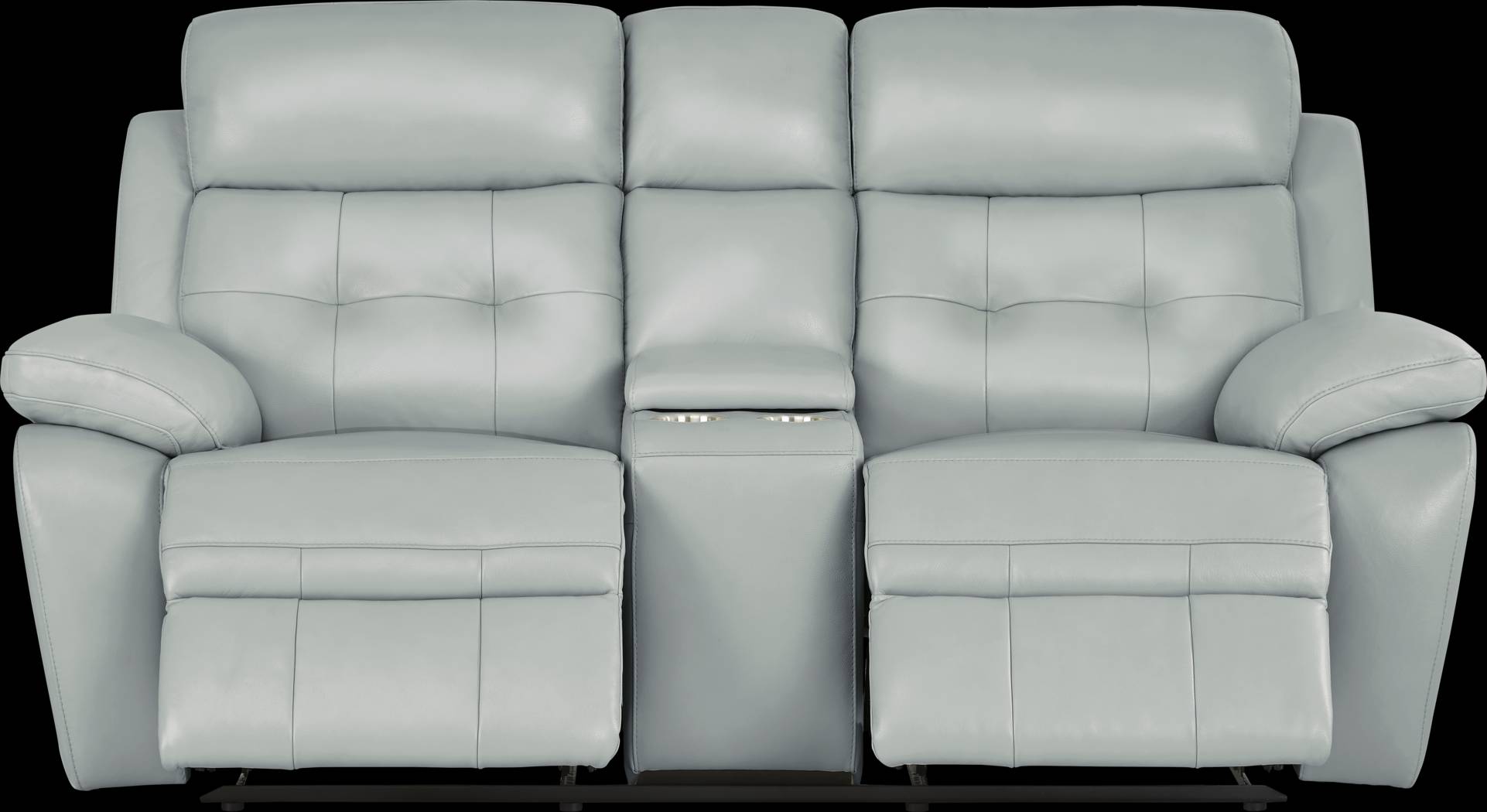 Antonin Aqua Leather 5 Pc Reclining Living Room - Thumbnail - Image 6