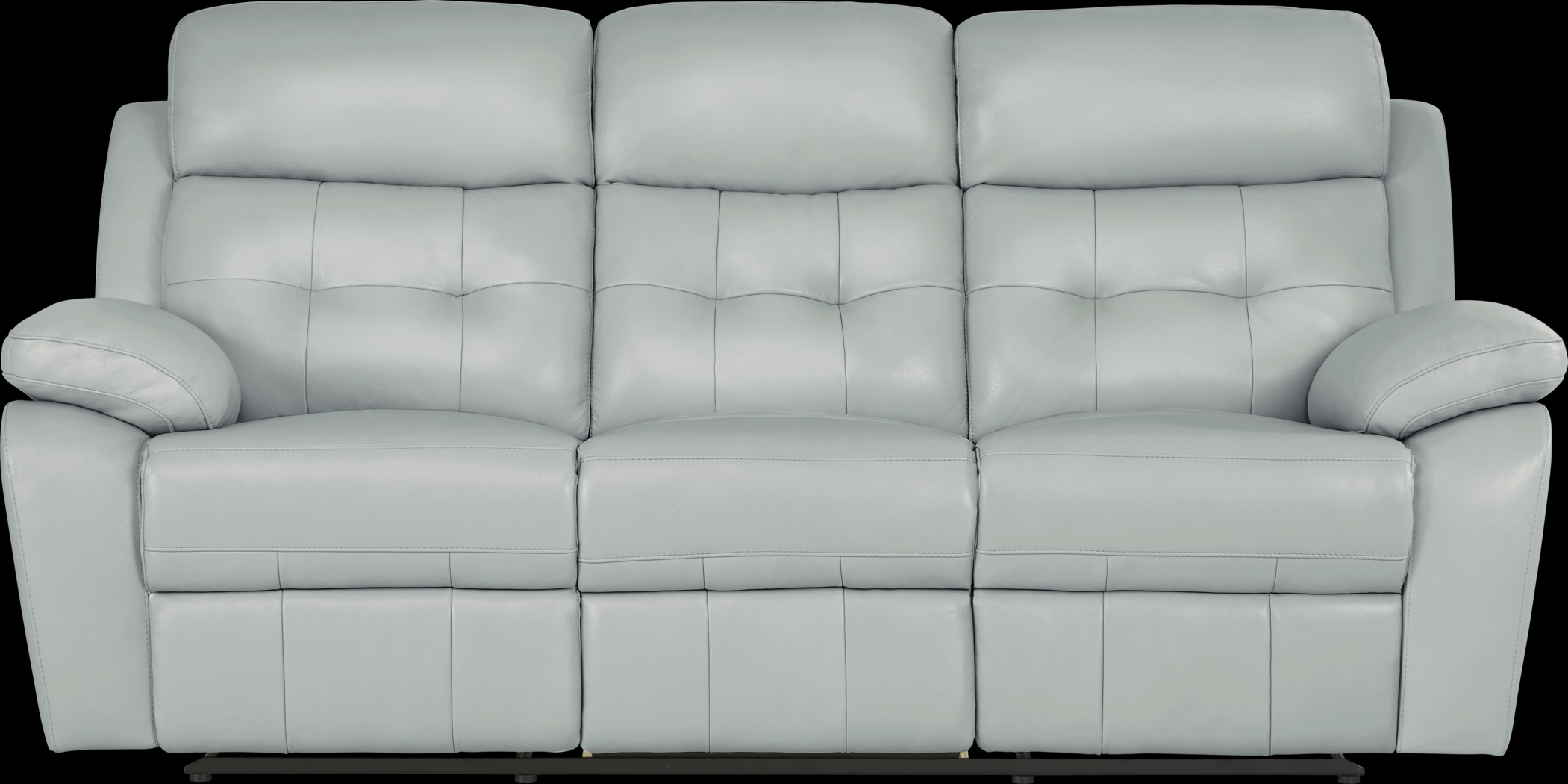 Antonin Aqua Leather 5 Pc Living Room with Reclining Sofa - Thumbnail - Image 3